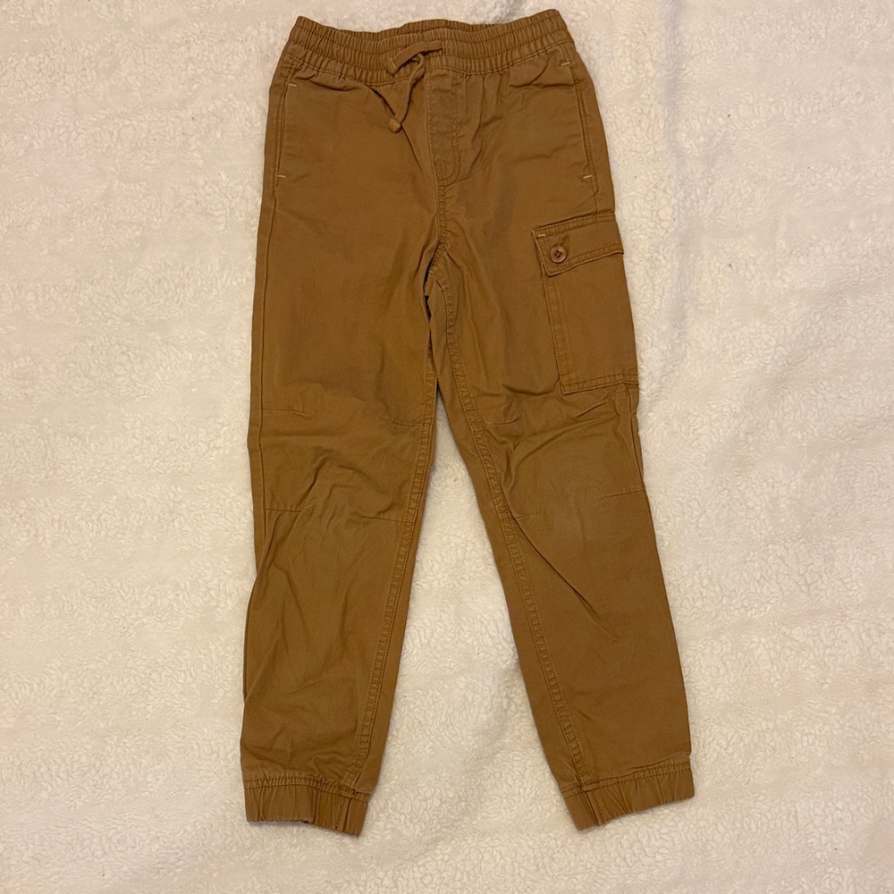 Kids Cargo Jogger Pants in Brown 7/8